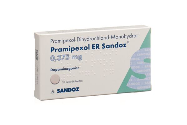 Pramipexole ER Sandoz cpr ret 0.375 mg 10 pce