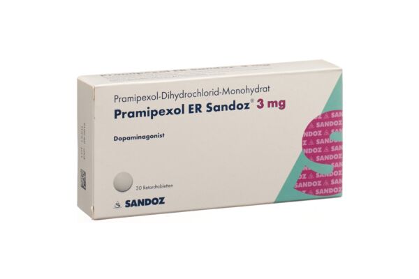 Pramipexol ER Sandoz Ret Tabl 3 mg 30 Stk