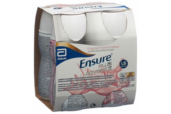 Ensure Plus Advance Erdbeere 4 x 220 ml