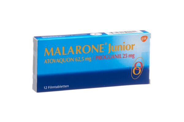 Malarone Junior cpr pell 62.5/25 mg 12 pce