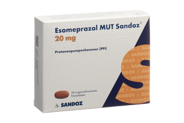 Esoméprazole MUT Sandoz cpr pell 20 mg 28 pce