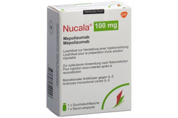 Nucala Trockensub 100 mg/ml Durchstf