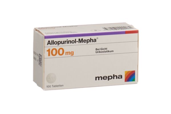 Allopurinol-Mepha Tabl 100 mg 100 Stk