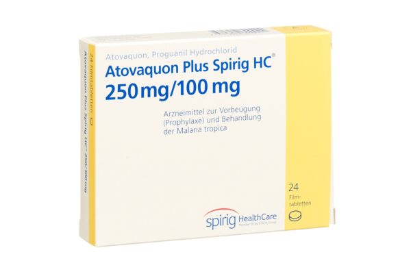 Atovaquone Plus Spirig HC cpr pell 250/100mg 24 pce
