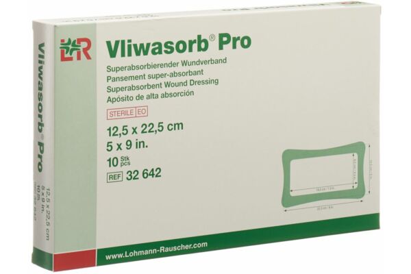 Vliwasorb Pro Superabsorbierender Wundverband 12.5x22.5cm 10 Stk