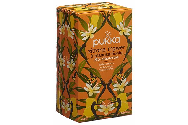 Pukka Zitrone Ingwer & Manuka-Honig Tee Bio sach 20 pce