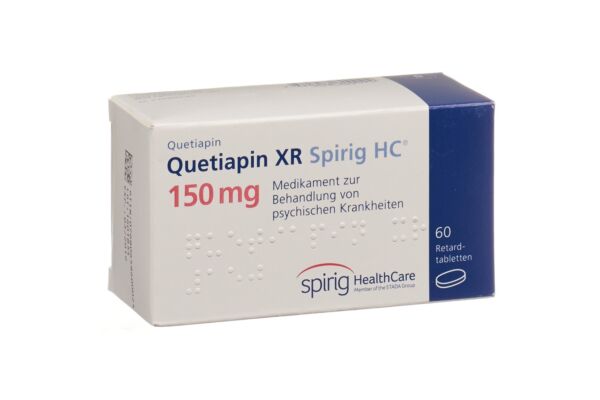 Quetiapin XR Spirig HC Ret Tabl 150 mg 60 Stk