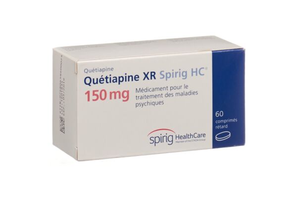 Quétiapine XR Spirig HC cpr ret 150 mg 60 pce