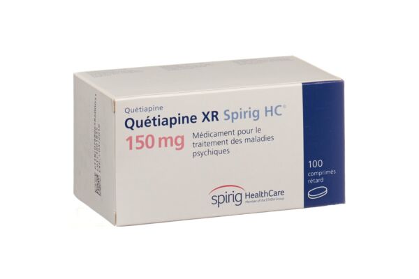 Quétiapine XR Spirig HC cpr ret 150 mg 100 pce