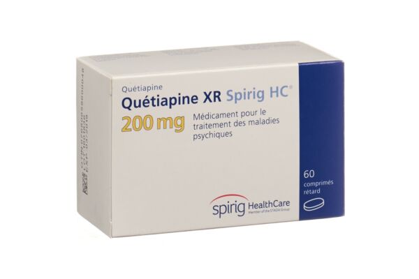 Quétiapine XR Spirig HC cpr ret 200 mg 60 pce