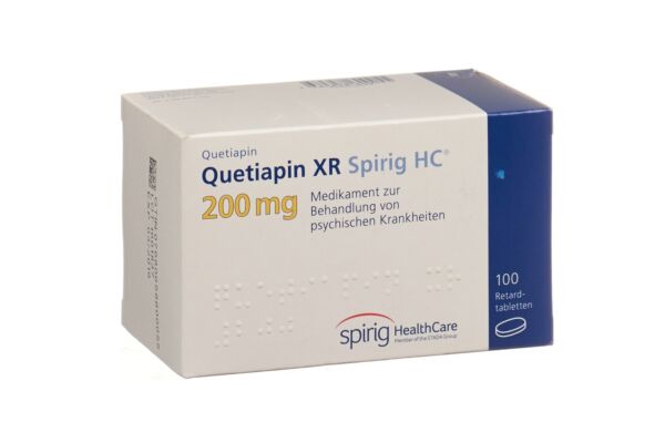 Quétiapine XR Spirig HC cpr ret 200 mg 100 pce