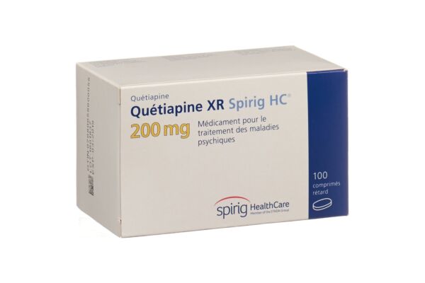 Quétiapine XR Spirig HC cpr ret 200 mg 100 pce