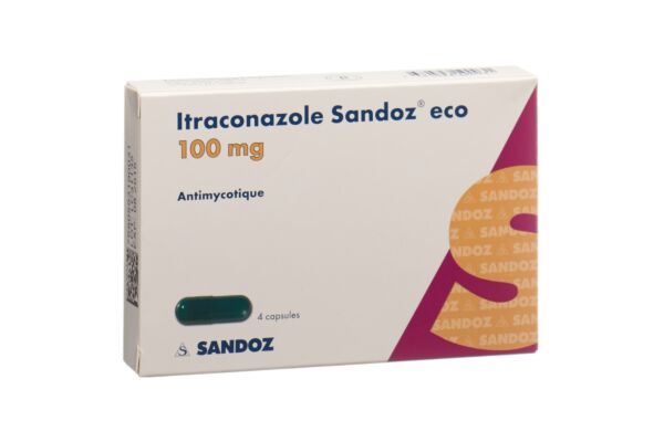 Itraconazole Sandoz eco 4 caps 100 mg 4 pce