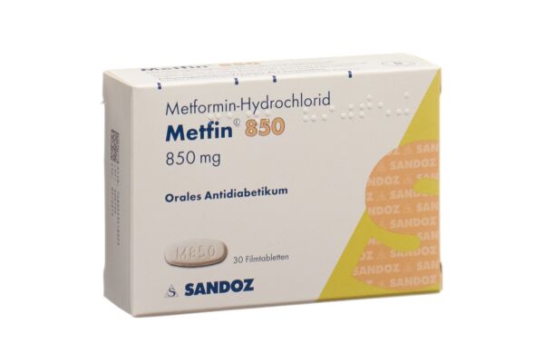 Metfin cpr pell 850 mg 30 pce