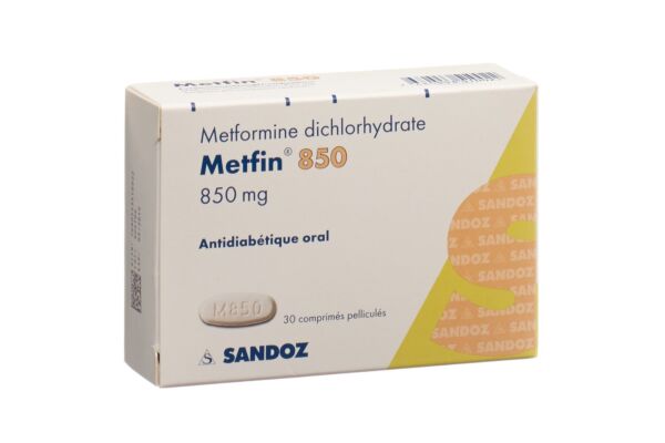 Metfin cpr pell 850 mg 30 pce