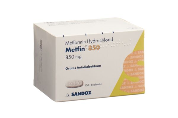 Metfin cpr pell 850 mg 100 pce