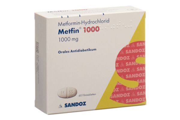 Metfin Filmtabl 1000 mg 60 Stk