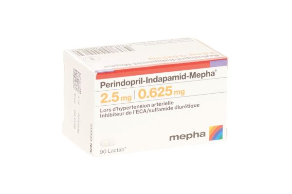 Perindopril-Indapamid-Mepha Filmtabl 2.5/0.625 mg Ds 90 Stk