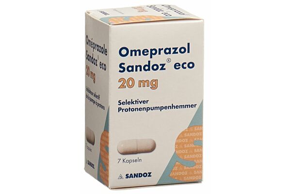 Oméprazole Sandoz eco caps 20 mg bte 7 pce