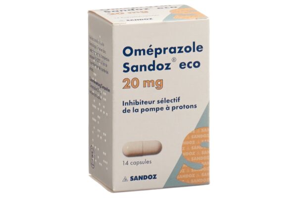 Omeprazol Sandoz eco Kaps 20 mg Ds 14 Stk