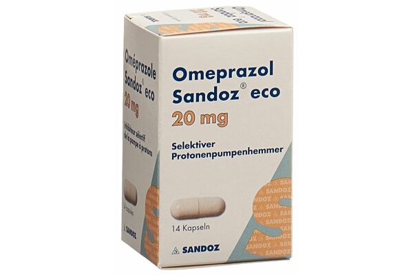 Oméprazole Sandoz eco caps 20 mg bte 14 pce