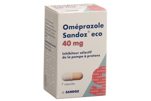 Oméprazole Sandoz eco caps 40 mg bte 7 pce