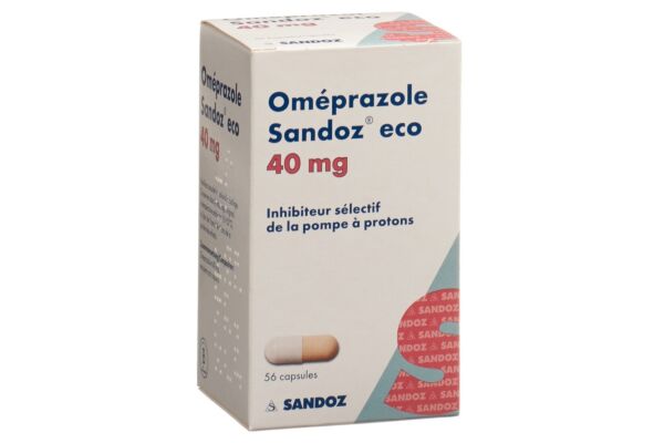 Oméprazole Sandoz eco caps 40 mg bte 56 pce