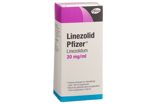 Linezolid Pfizer gran 20 mg/ml pour suspension fl 150 ml