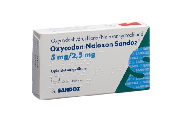 Oxycodone-Naloxone Sandoz cpr ret 5 mg/2.5 mg 30 pce