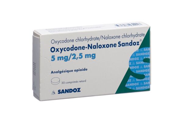 Oxycodone-Naloxone Sandoz cpr ret 5 mg/2.5 mg 30 pce