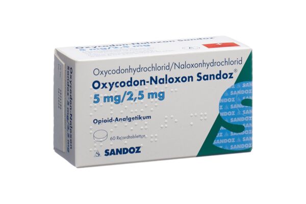 Oxycodone-Naloxone Sandoz cpr ret 5 mg/2.5 mg 60 pce