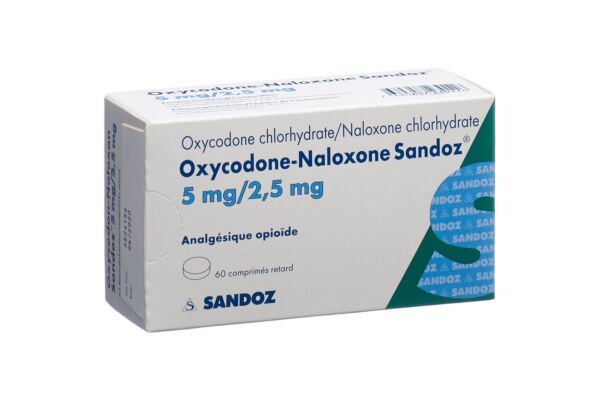 Oxycodone-Naloxone Sandoz cpr ret 5 mg/2.5 mg 60 pce