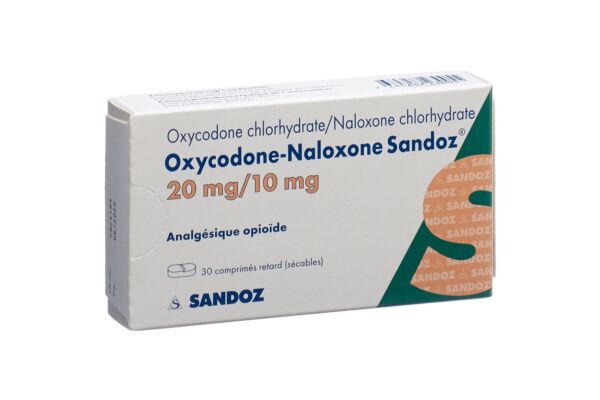 Oxycodone-Naloxone Sandoz cpr ret 20 mg/10 mg 30 pce