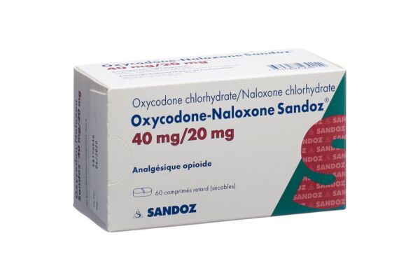 Oxycodone-Naloxone Sandoz cpr ret 40 mg/20 mg 60 pce