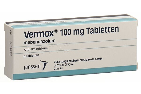 Vermox Tabl 100 mg 6 Stk