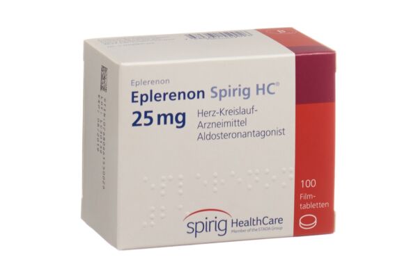 Eplérénone Spirig HC cpr pell 25 mg 100 pce