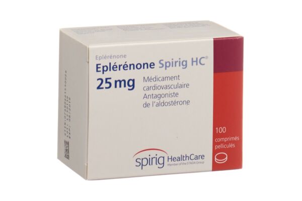 Eplérénone Spirig HC cpr pell 25 mg 100 pce