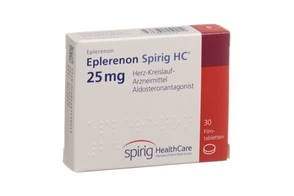 Eplérénone Spirig HC cpr pell 25 mg 30 pce