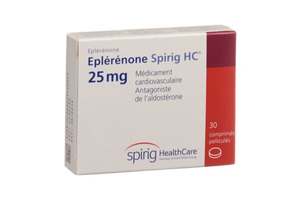 Eplérénone Spirig HC cpr pell 25 mg 30 pce