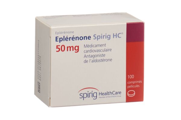 Eplérénone Spirig HC cpr pell 50 mg 100 pce