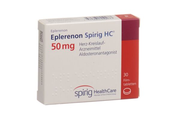 Eplérénone Spirig HC cpr pell 50 mg 30 pce