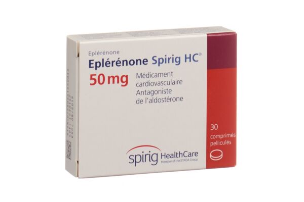 Eplérénone Spirig HC cpr pell 50 mg 30 pce