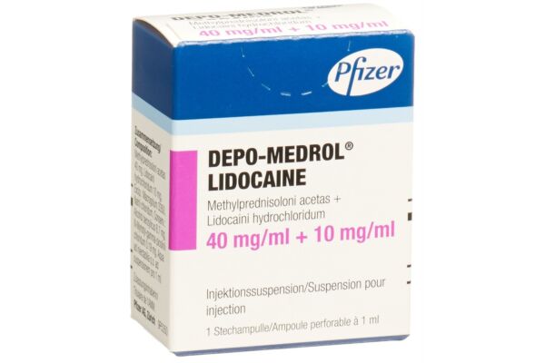 Depo-Medrol Lidocaïne susp inj 40 mg/ml flac 1 ml