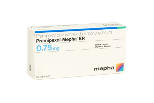 Pramipexol-Mepha ER Depotabs 0.75 mg 30 Stk