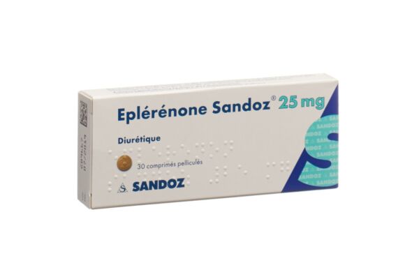 Eplérénone Sandoz cpr pell 25 mg 30 pce