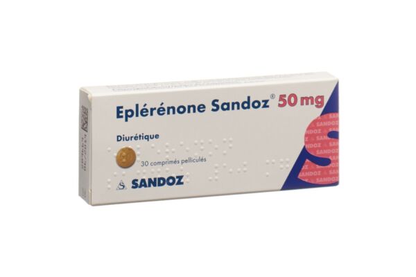 Eplérénone Sandoz cpr pell 50 mg 30 pce