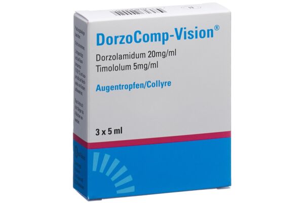 DorzoComp-Vision Gtt Opht 20 mg/ml, 5 mg/ml 3 Fl 5 ml