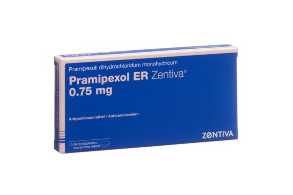 Pramipexol ER Zentiva Ret Tabl 0.75 mg 10 Stk