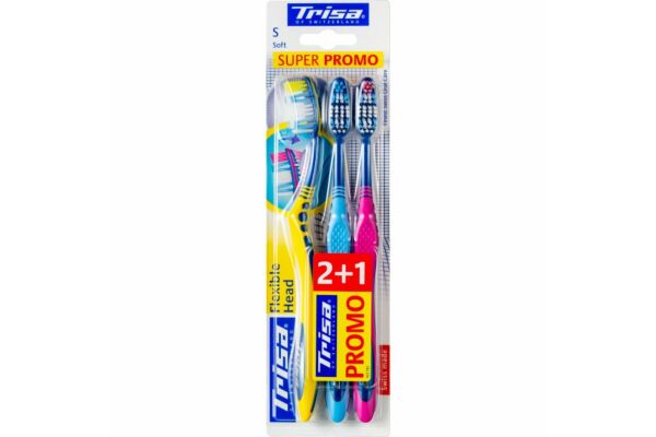 Trisa Flexible Head brosse à dents trio soft 3 pce