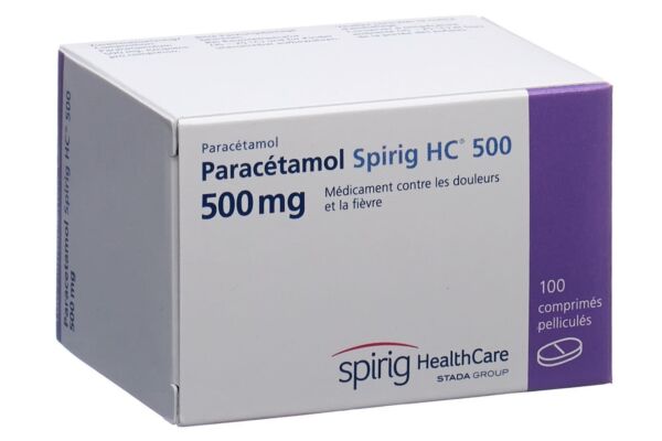 Paracétamol Spirig HC cpr pell 500 mg 100 pce